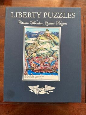 Liberty Puzzles Classic Wooden Jigsaw Puzzle - Navy Blue